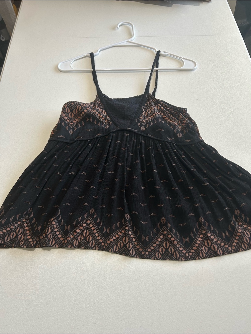 Forever 21 Black top with Copper Geo Accents